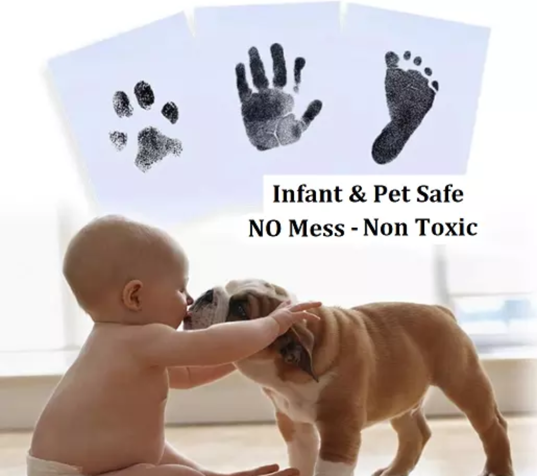 Extra large 14.5cm x 9.5cm ALL AGES Hand/Footprint Inkpad Kit