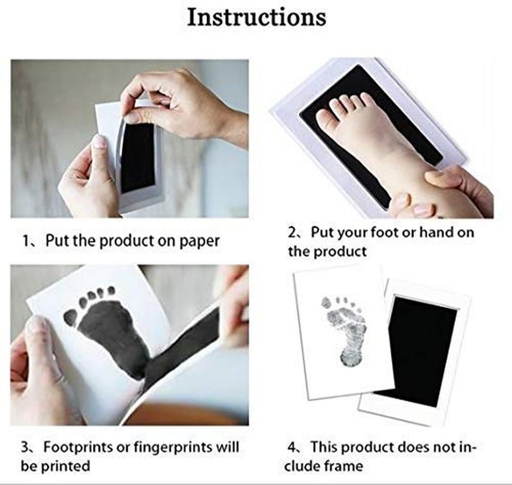 Extra large 14.5cm x 9.5cm ALL AGES Hand/Footprint Inkpad Kit